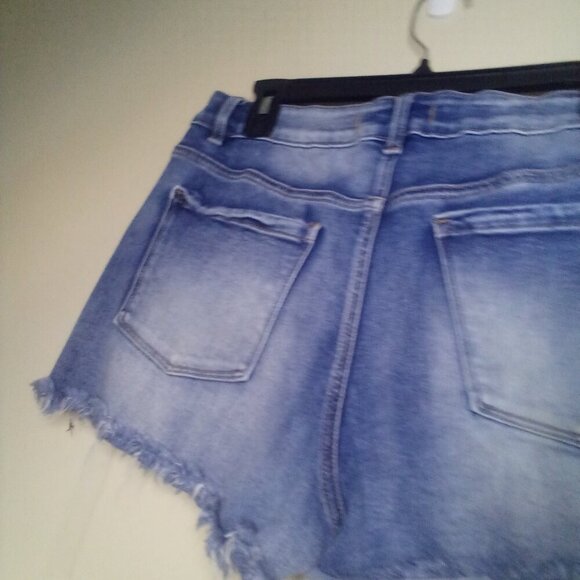 Disclosure Shorts 13 31 Denim Distressed Raw Hem Blue - Picture 14 of 15
